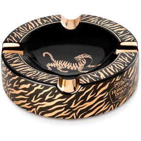 Large Cigar Ashtray for Outdoor Outside Patio Indoor, Ceramic Ash Tray Fancy & Cool 4 holders perfect cenicero for your cigarros, Luxury Ashtrays for men (Tiger) in Saudi Arabia
