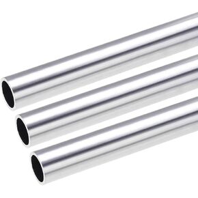TOP-VIGOR 3Pcs 6063 Aluminum Round Tube, 19mm OD 13mm ID 100mm Length Seamless Aluminum Straight Tubing Pipe Tubing for Industry DIY Projects