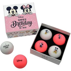 Volvik x Disney - Happay Birthday Collector Golf Ball Gift 4-Ball Pack