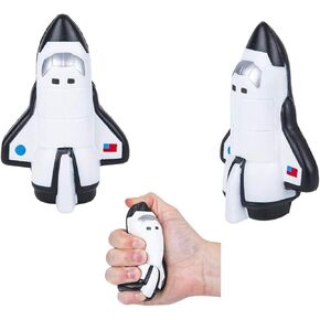 Space Shuttle Foam Stress Ball (4.75") (2 Pack) Slow Rising Squeezy Space Themed Stress Reilef Foam Squeezable Out Space NASA Fidget Toy
