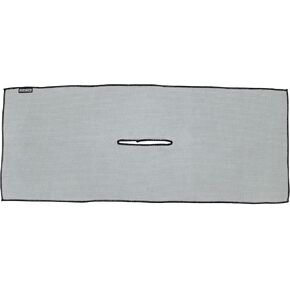Center Cut Microfiber Golf Towel 16"x40" - Gray with Black Edge