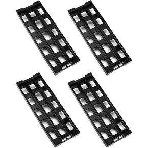 QWORK Antistatic ESD Circulation Rack Shelf - Durable Plastic Black Rack with 25 PCB Storage Slots (4 Pack), Enhance Safety and Organization