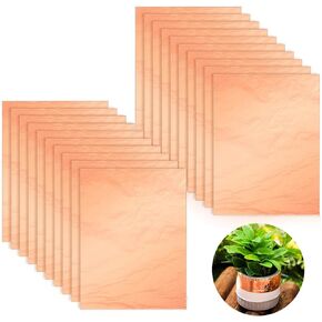 20 Pcs Copper Foil Sheet 11.8 x 8.9 Inch Copper Foil Tape Double Sided Conductive Adhesives Copper Sheets Copper Leaf Sheets for Guitar, Soldering, Electrical Repairs, DIY Crafts, Grounding