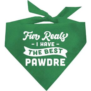 Fur Reals I Have The Best Pawdre Father's Day Dog Bandana (760 Green, One Size)