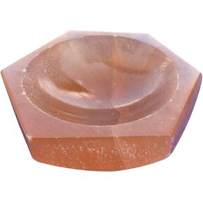 Selenite Charging Bowl Hexagon Orange red Selenite Orange Selenite Crystals Jewelry Dish for Cleanse Energy