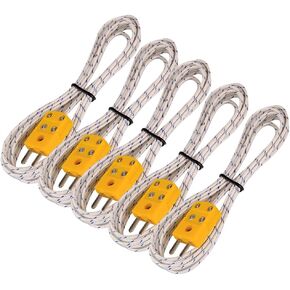 2M K Type Mini-Connector Yellow Or Orange Thermocouple Temperature Probe Sensor Measure Range -50~700°C (Pack of 5)