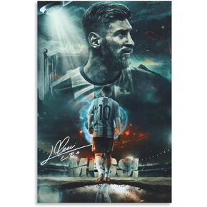 Lionel Messi Poster 1 Wall Art Canvas Print Poster Home Bathroom Bedroom Office Living Room Decor Canvas Poster Unframe: 12x18inch(30x45cm)