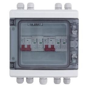 Sonew DC Miniature Circuit Breaker, DC 500V Solar Disconnect Switch, 2 in 2 Out PV Combiner Box, 32A 20?40KA, Waterproof IP65