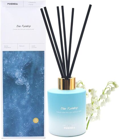 Reed Diffuser, Lily of The Valley Scented Diffuser with Rattan Sticks Home Fragrance Diffuser Oil Gift Set for Bathroom Shelf Air Fresheners Home & Office Decor,3.5fl.oz(100mml) in Kuwait
