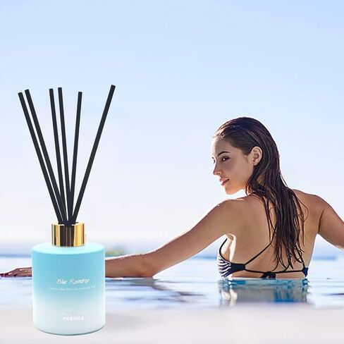 Reed Diffuser, Lily of The Valley Scented Diffuser with Rattan Sticks Home Fragrance Diffuser Oil Gift Set for Bathroom Shelf Air Fresheners Home & Office Decor,3.5fl.oz(100mml) in Kuwait