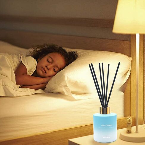 Reed Diffuser, Lily of The Valley Scented Diffuser with Rattan Sticks Home Fragrance Diffuser Oil Gift Set for Bathroom Shelf Air Fresheners Home & Office Decor,3.5fl.oz(100mml) in Kuwait