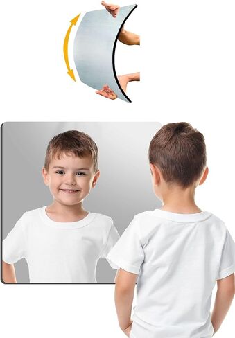 مرايا مقاومة للكسر آمنة للأطفال على الحائط، مرآة مثبتة على الحائط بطول كامل، مصنوعة من زجاج شبكي أكريليك غير قابل للكسر، قطعة واحدة مقاس 8 × 8 بوصة، مرآة خزانة باب غرفة النوم، تمرين لجسم الصالة الرياضية المنزلية in Kuwait