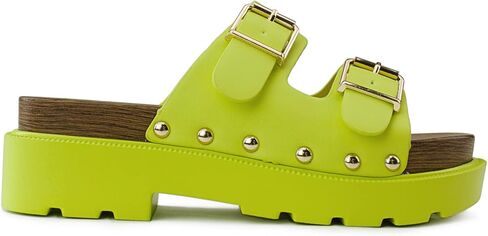 صنادل RF ROOM OF FASHION للسيدات ذات مقدمة مفتوحة سهلة الارتداء وكعب سميك in Kuwait