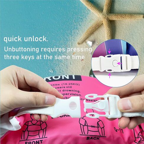 Swim Jacket Swim Vest Swim Floaties for Girls and Boys 30-50 pounds for Pool Beach in Saudi Arabia