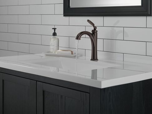 Delta Faucet Woodhurst Oil Rubbed Bronze Bathroom Faucet, Single Hole, Diamond Seal Technology, Venetian Bronze 532-RBMPU-DST in Saudi Arabia