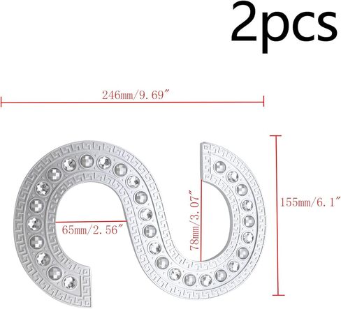 على شكل S كريستال الستار Holdbacks الفضة الستار Tiebacks 2 حزمة الستائر Tiebacks البلاستيك الأقمشة Holdbacks بلينغ الستار أصحاب السنانير لتزيين النافذة in Kuwait