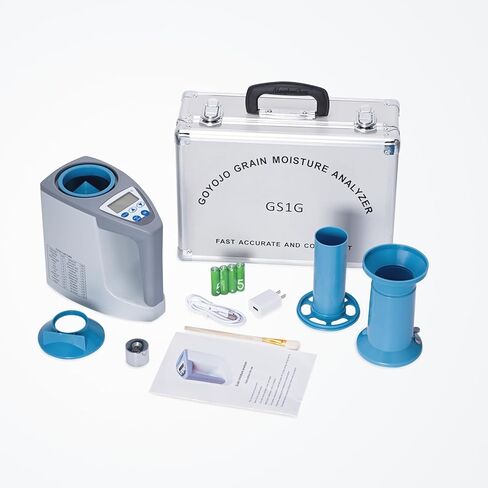 جهاز اختبار الرطوبة المحمول GOYOJO محلل رطوبة الحبوب نطاق قياس 3-35% دقة 0.1% 20 نوعًا من الحبوب الرقمية بما في ذلك. القمح والذرة والأرز وشاشة LCD ومقياس رطوبة المحاصيل in Kuwait