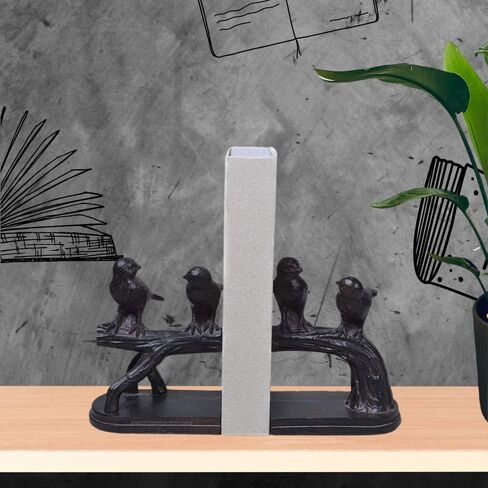 Comfy Hour Farmhouse Collection Polyresin Solid Heavy Set of 2, Birds On Branch Art Bookends, 1 Pair in Saudi Arabia