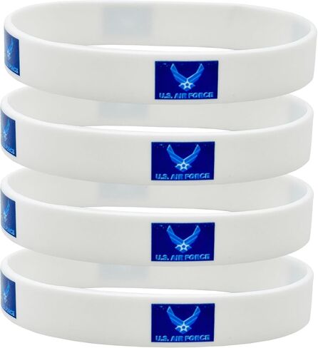 4 Pcs US Air Force Wings Bracelets,Military Flag Silicone Bracelet, Rubber Wristbands Patriotic Decorations Gift. in Saudi Arabia