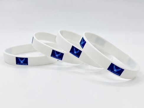 4 Pcs US Air Force Wings Bracelets,Military Flag Silicone Bracelet, Rubber Wristbands Patriotic Decorations Gift. in Saudi Arabia