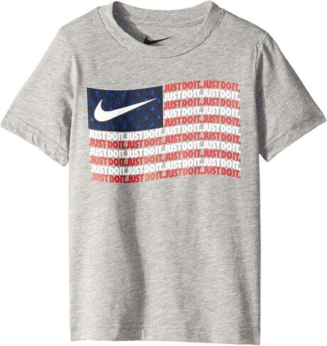 Nike Kids Boy's Just Do It Flag Tee (Little Kids) Dark Grey Heather 6 Little Kids in Saudi Arabia