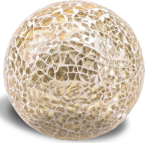 1PCS Decorative Glass Balls 3.35inch Mosaic Solid Orbs Ornaments Mirror Glass Round Centerpiece Gold Ball for Bowls Vases Dining Table Decor Wedding Party in Saudi Arabia