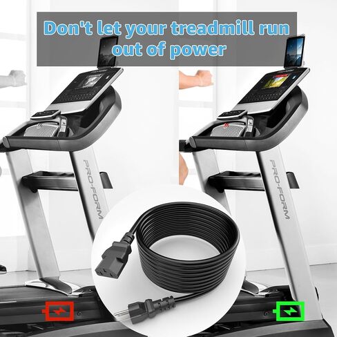 سلك طاقة مطور متوافق مع أجهزة الجري Peloton وSuperfit، سلك طاقة طويل للغاية بطول 8 أقدام لأجهزة المشي وأجهزة الكمبيوتر، كابل طاقة 3 شقوق 14AWG in Kuwait