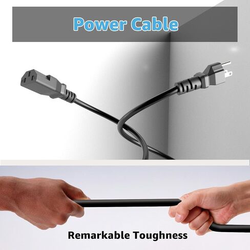 سلك طاقة مطور متوافق مع أجهزة الجري Peloton وSuperfit، سلك طاقة طويل للغاية بطول 8 أقدام لأجهزة المشي وأجهزة الكمبيوتر، كابل طاقة 3 شقوق 14AWG in Kuwait