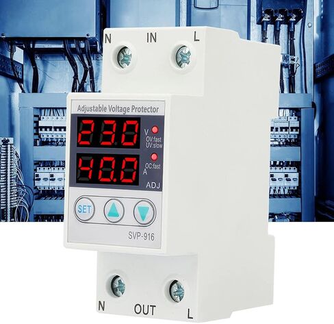 Voltage and Current Protector, Adjustable Single Phase Intelligent Miniature Circuit Breaker, Voltage Protective Device with Over Voltage Protection and Under Voltage Protection(63A) in Saudi Arabia