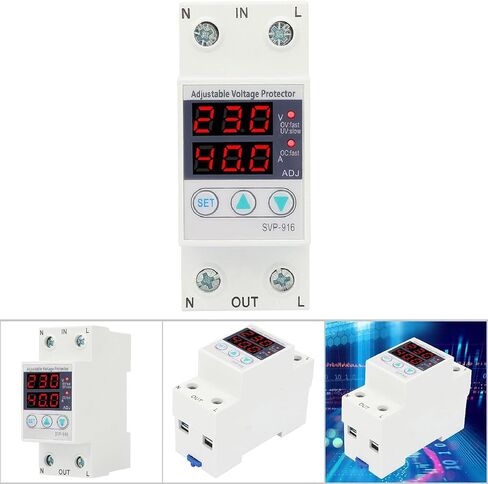 Voltage and Current Protector, Adjustable Single Phase Intelligent Miniature Circuit Breaker, Voltage Protective Device with Over Voltage Protection and Under Voltage Protection(63A) in Saudi Arabia
