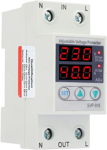 Voltage and Current Protector, Adjustable Single Phase Intelligent Miniature Circuit Breaker, Voltage Protective Device with Over Voltage Protection and Under Voltage Protection(63A) in Saudi Arabia