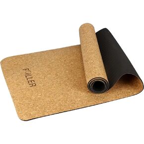 FOILLER Luxury Cork Yoga Mat - Natural Organic Cork & Eco-Friendly TPR - Perfect Size (72" x 24"x4mm) Non Slip Exercise & Fitness Mat , Workout Mat and Exercise Mats for Yoga, Pilates and Floor