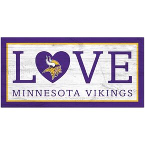 NFL Minnesota Vikings Unisex Minnesota Vikings Love sign, Team Color, 6 x 12