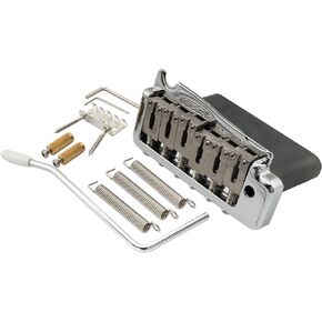 Wilkinson WVP-SB 54mm SUS Stainless Steel Saddles 2-Point Guitar Tremolo Bridge with Full Solid Steel Block for Import Strat and Japan Strat, Black