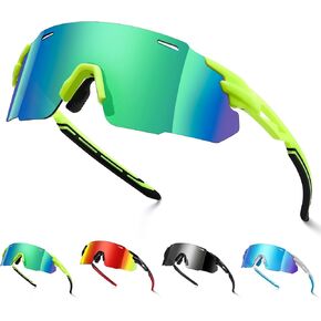 Baseball Sunglasses for Men Women, Wrap Around Sports Sunglasses for Cycling Fishing Running Golf