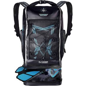 Dry Bag Backpack Waterproof 40L Heavy Duty Roll-Top beach bag with Compartment for Dirty Stuff for Travel, Hiking, Boating