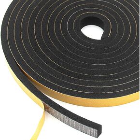 Weather Stripping Door Seal Strip, Strong Adhesive, Soundproof, Lightproof, Weatherproof Foam Tape Insulation Strip for Sliding Door, Front Door Frame, Windows (1/2 in x 1/4 in x 26Ft)