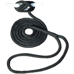 15-Foot Double Braid Nylon Dock Line, 1/2-Inch by 15-Feet, Black