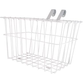 Wald Front Grocery Bicycle Basket (14.5 x 9.5 x 9, White) W135WH