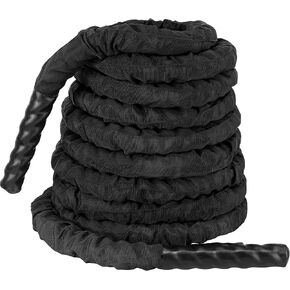 حبال المعركة لصالة الألعاب الرياضية المنزلية، حبل المعركة بطول 1.5 بوصة بطول 30 قدمًا، حبال تمرين ثقيلة للتمرين، لحبل تدريب القوة، لبناء حبال صالة الألعاب الرياضية للعضلات (1.5 بوصة - 30TF) in Kuwait