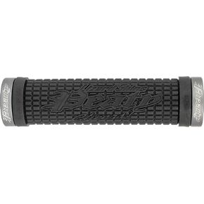 Lizard Skins Peaty Lock On Grips - Black w/Graphite Clamp, 1 Pair