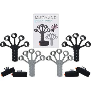 Grip Strength Trainer,Gripster, 4 Pcs Hand Gripper Strengthener, 8-Gear Strength Adjustment, Used to Exercise Finger Strength, Flexibility and Physical Recovery of Hands.