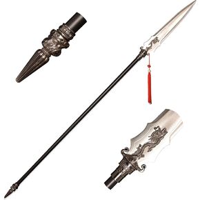 رمح أفرلورد مقاس 78.5 بوصة رمح فنون الدفاع عن النفس ذو شرابة حمراء رمح تشاو يون مجموعة ثمانية عشر سلاحًا تقليديًا غير مفتوحة in Kuwait