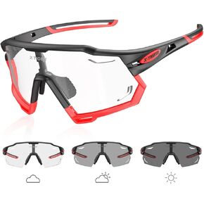 نظارات ركوب الدراجات X-TIGER فوتوكروميك للرجال والنساء، نظارات شمسية رياضية شفافة للحماية من الأشعة فوق البنفسجية للجري على الدراجات الجبلية in Kuwait