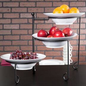 American Metalcraft TTRS3 Three-Tier Foldable Stand, Round, 22" x 10" Size, 29" Maximum H