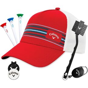 مجموعة هدايا قبعة الجولف الحمراء للبالغين من الجنسين من Callaway، أحمر، مقاس واحد أمريكي