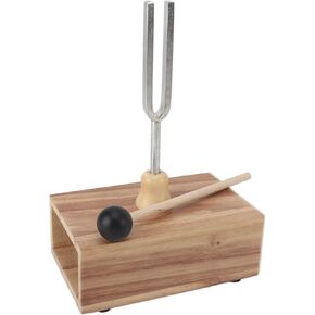 512HZ Tuning Fork, Steel Singing Tone Tuning Set with Wooden Resonator Box & Rubber Hammer, for Sound Therapy, Spa, Yoga, Meditation and Relaxation, Hearing Tests