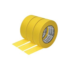 Professional Auto Body Painters Tape, Yellow, 1.41in x 60 yards/3 Rolls, Heat Resistant, No Residue, UV & Moisture Resistant, Ideal for Auto Body Painting, Cars, Trucks, Motorcycles