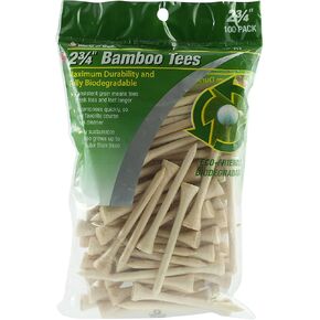 JEF World of Golf 718 3-1/4 Inch Bamboo Golf Tees (75 Pack), Natural
