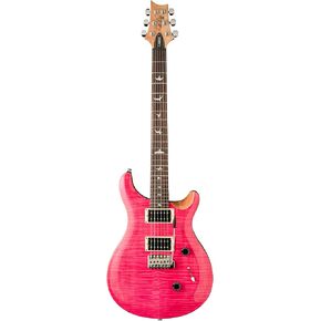 PRS Guitars 6 String SE Custom 24, Bonnie Pink with Gigbag, Right, (107993:BQ)